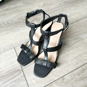 Banana Republic Faux Braided Leather  Strappy Sandals